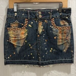 Inkslingers Denim Mini Skirt